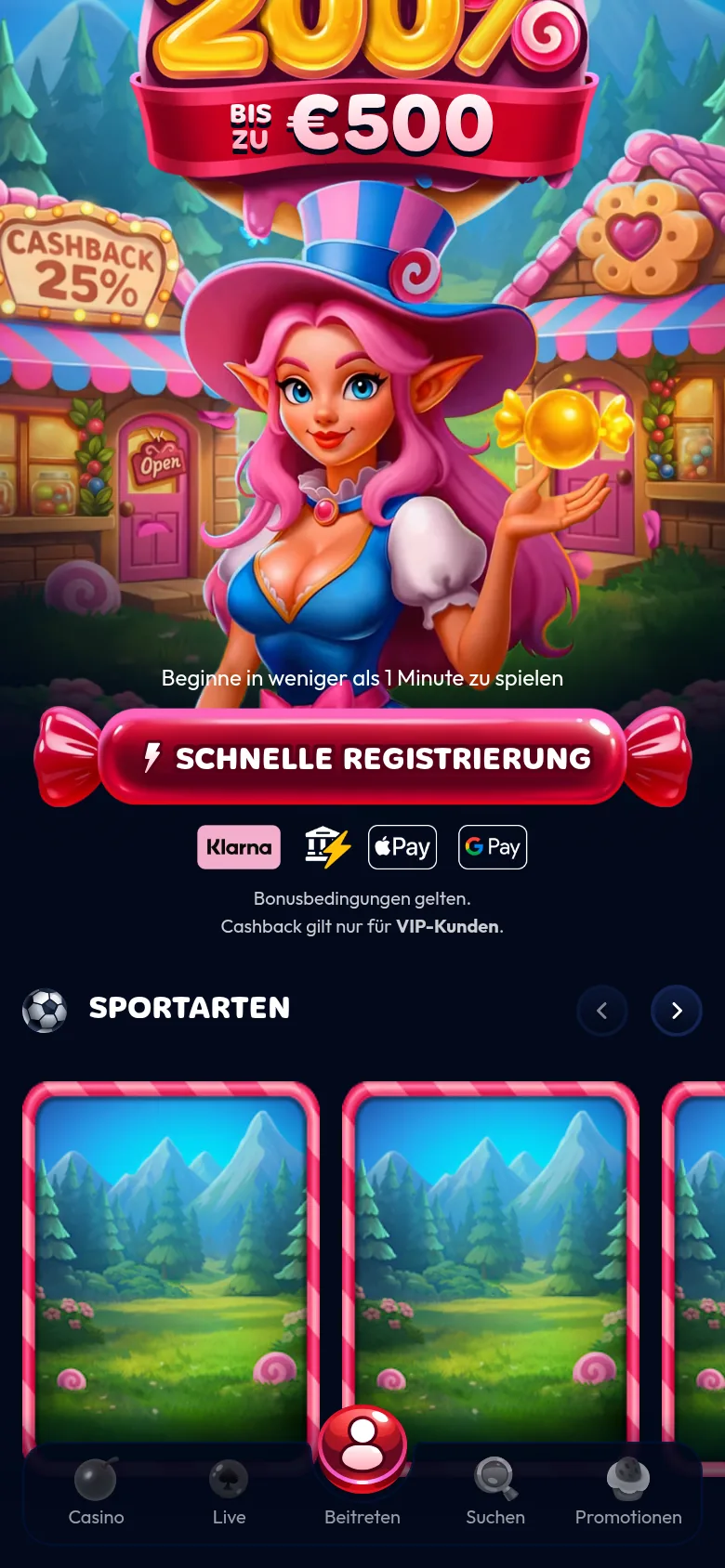 Gambiva — mobil-home, mit deutscher IP geöffnet