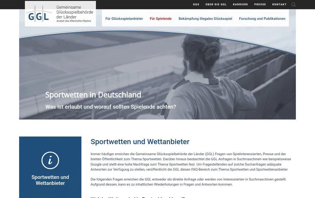 Position der GGL zu Sportwettanbietern ohne deutsche Erlaubnis