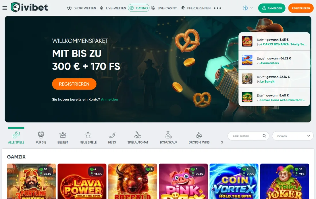 Ivibet — casino, mit deutscher IP geöffnet
