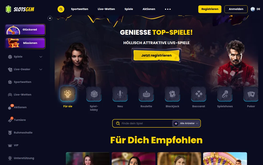 Slotsgem — casino-live, mit deutscher IP geöffnet