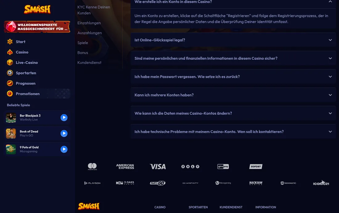 Smash — hilfe, mit deutscher IP geöffnet
