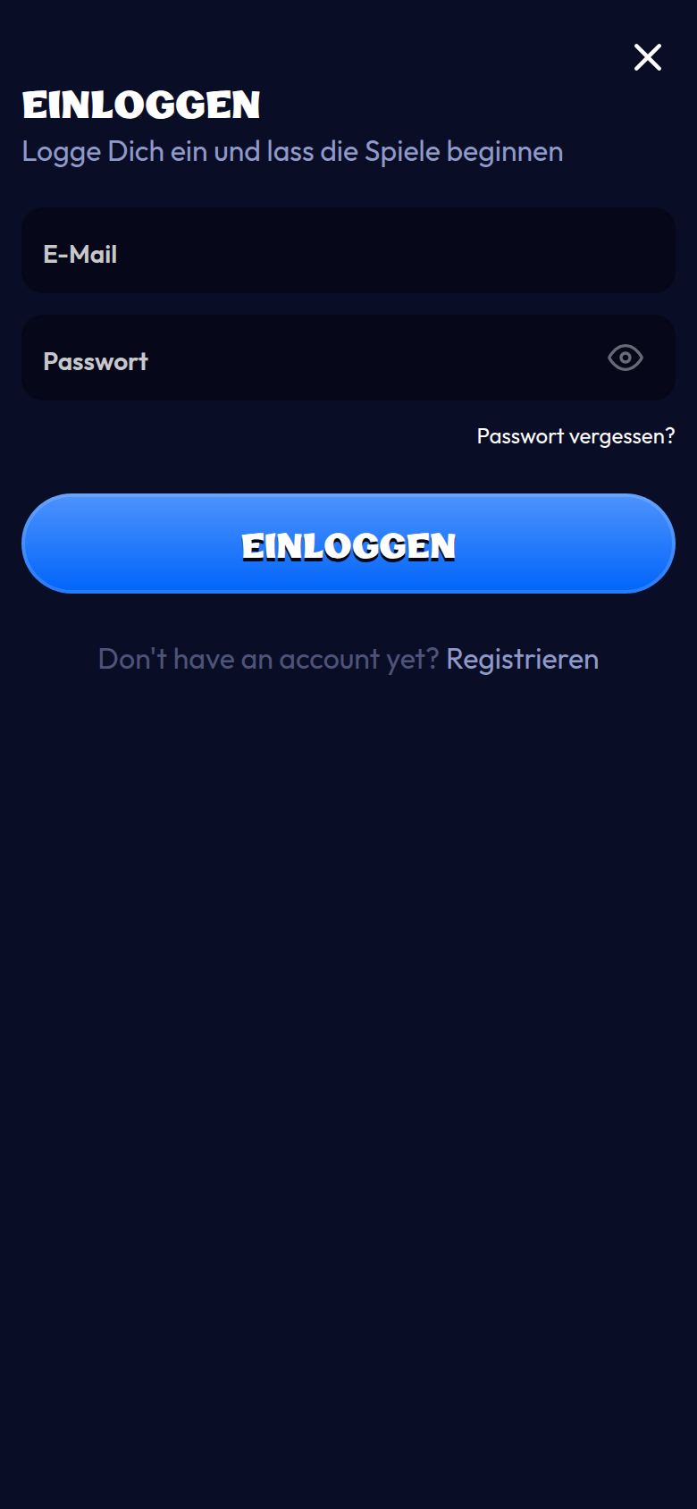 Smash — login, mit deutscher IP geöffnet