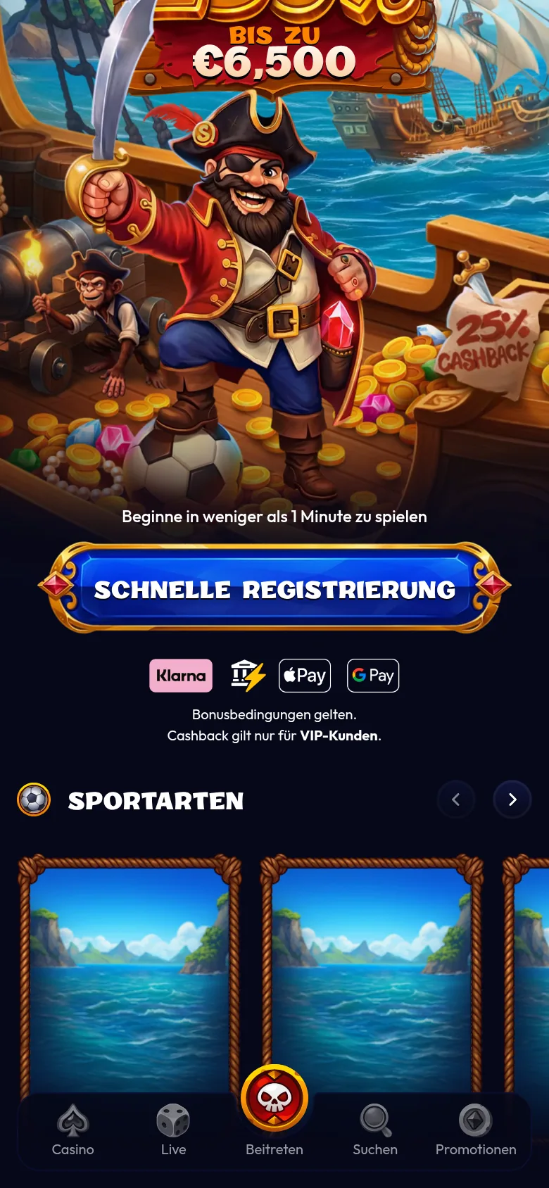 Smash — mobil-home, mit deutscher IP geöffnet