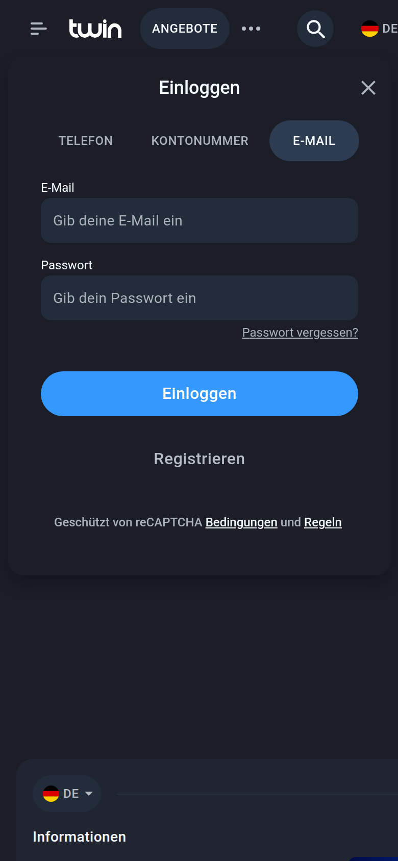 Mobilbereich von Twin